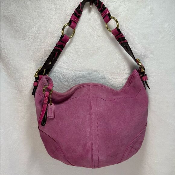 Coach Handbags - Vintage Coach Pink Suede Soho Bag